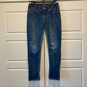 Silver Jeans Suki Mid Rise Skinny Medium Wash Size 28/29